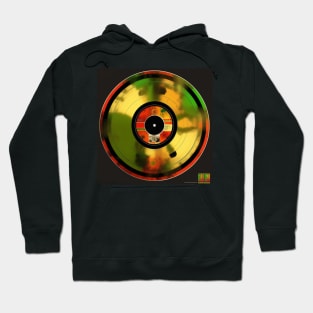 Reggaeton Music Black Rasta Vintage Vinyl Record Hoodie